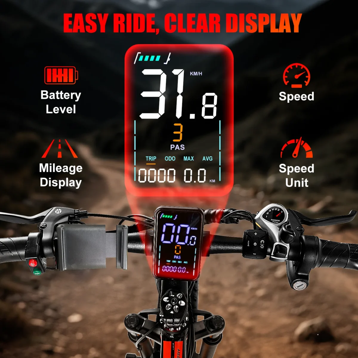 26" Fat Tire 1500W Electric Bike - Image 6