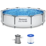 Bestway Steel Pro MAX 10'x30" Round Above Ground Outdoor Swimming Pool with Pump