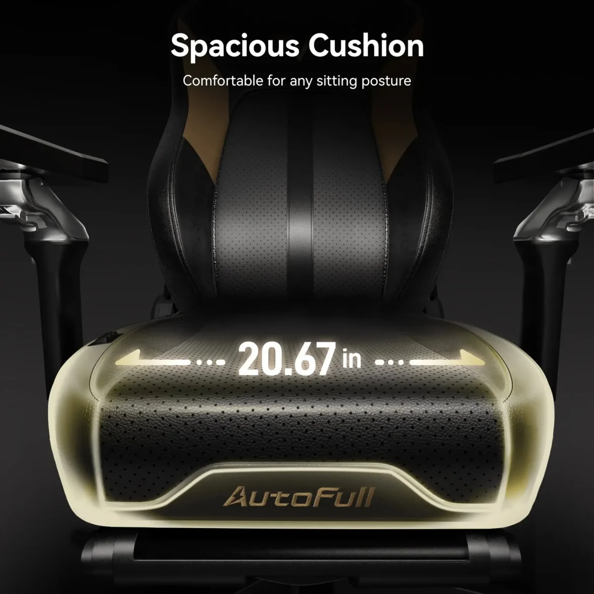 AutoFull M6 Gaming Chair, Ventilated and Heated Seat Gaming Chair with 360° Adjustable Armrest - Image 5