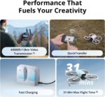 DJI Flip Fly More Combo With RC 2 Screen Remote Controller, Drone With 4K UHD Camera for Adults, Palm Takeoff, Auto Return, Intelligent Flight, 3 Batteries for 93-Min Flight Time - Image 5