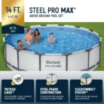 Bestway Steel Pro MAX 10'x30" Round Above Ground Outdoor Swimming Pool with Pump - Image 8