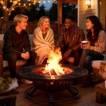 BALI OUTDOORS Fire Pit with Poker, 40 inch Outdoor Fire Pit Patio, Wood Burning Firepits for Outside with Grill - Image 8