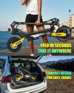 EOEOTWO Electric Scooter for Adults, 1200W Motor Fast E Scooter, Foldable - Image 6