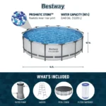 Bestway Steel Pro MAX 10'x30" Round Above Ground Outdoor Swimming Pool with Pump - Image 9