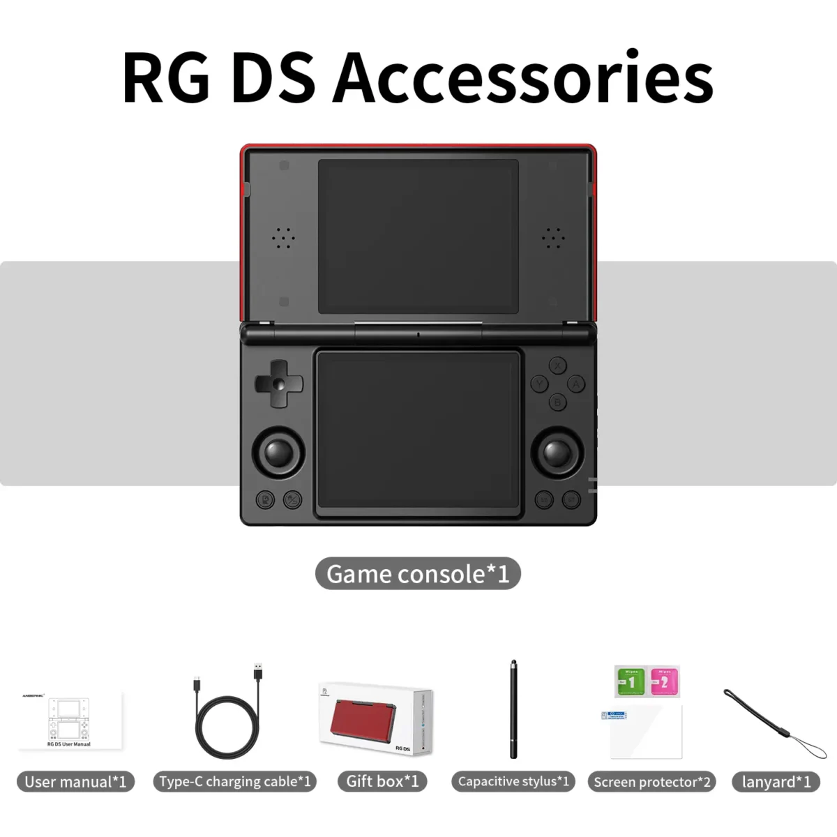 ANBERNIC RG DS Handheld Game Console 4" IPS Dual Screen Android 4000mAh RGDS Flip Video Games Player Retro Dual-screen Flip-Style Gaming Console - Image 11