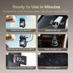 Baseus PrimeTrip VD1 Pro Dash Cam Lithium Battery 4K+1080p - Image 11