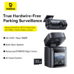 Baseus PrimeTrip VD1 Pro Dash Cam Lithium Battery 4K+1080p - Image 12