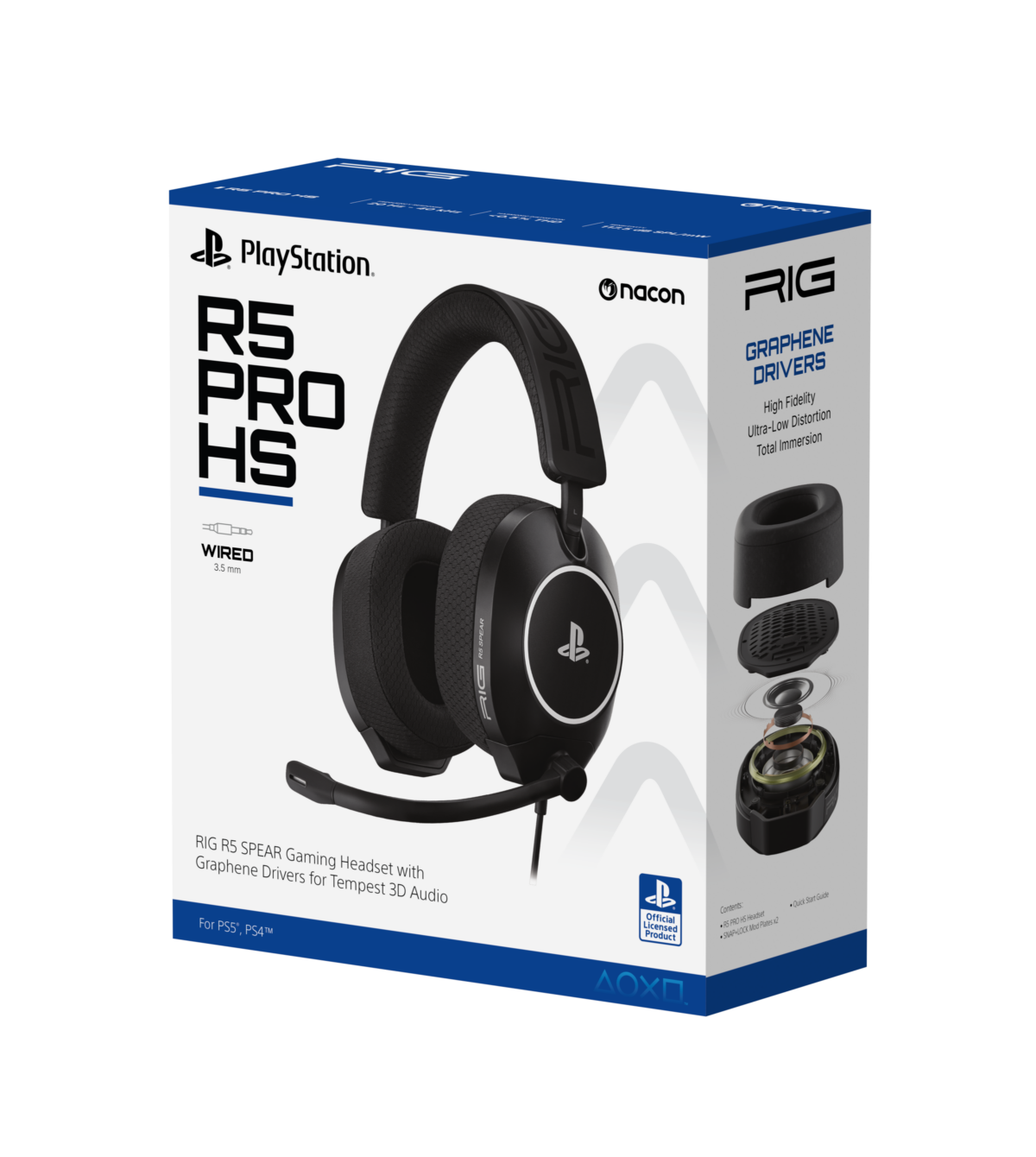 RIG R5 SPEAR PRO HS Wired Gaming Headset Officially Licensed for PlayStation, PS5, PS4, PC - 40mm Graphene Drivers, Optimized for Tempest 3D Audio, Flip-to-Mute Mic, Memory Foam Cushions, 3.5mm - Black - Image 11