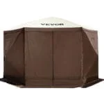 VEVOR Camping Gazebo Screen Tent, 12*12ft, 6 Sided Pop-up Canopy Shelter Tent with Mesh Windows, Portable Carry Bag, Stakes, Large Shade Tents for Outdoor Camping, Lawn and Backyard - Image 11