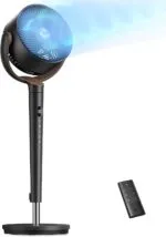 DREO Fan for Bedroom, 120° Oscillating Standing Fans, Quiet Floor Fan with DC Motor, 100ft Pedestal Fans for Room, 9 Speeds, 4 modes, 20dB, 120° Manual Vertical, 37-42" Adjustable Height, 9H Timer (复制)