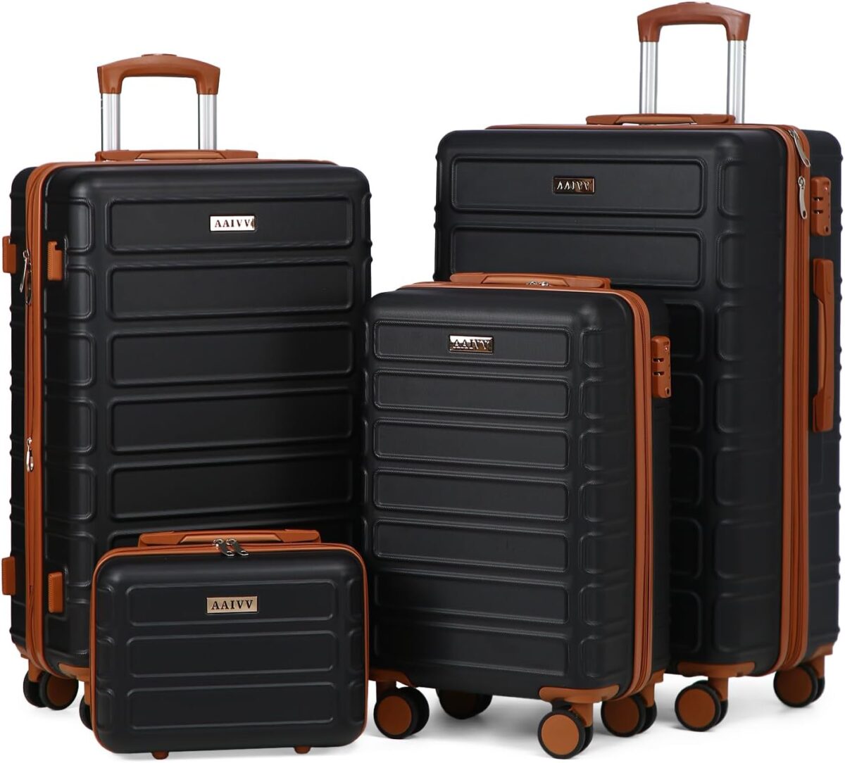 AAIVV 4 Piece Luggage Set Expandable ABS Travel Suitcase Set TSA Lock Hardshell Durable Lightweight Traveling Luggage Sets Gift for Back to School (Amy Green, 28in26in20in13in) - Image 11