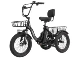 ESKUTE E Trike Electric Bike, Peak 1200W Brushless Motor Folding Trike 18X3.0 Fat Tire Ebike, 624Wh Removable Battery, Step-Thru 3 Wheel Electric Bicycle, Up to 55 Miles, 18MPH+ Tricycle for Adults - Image 12
