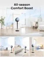 DREO Fan for Bedroom, 120° Oscillating Standing Fans, Quiet Floor Fan with DC Motor, 100ft Pedestal Fans for Room, 9 Speeds, 4 modes, 20dB, 120° Manual Vertical, 37-42" Adjustable Height, 9H Timer (复制) - Image 7