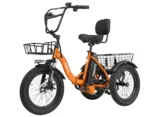 ESKUTE E Trike Electric Bike, Peak 1200W Brushless Motor Folding Trike 18X3.0 Fat Tire Ebike, 624Wh Removable Battery, Step-Thru 3 Wheel Electric Bicycle, Up to 55 Miles, 18MPH+ Tricycle for Adults - Image 14