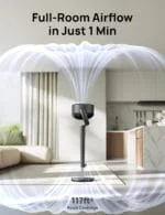 DREO Fan for Bedroom, 120° Oscillating Standing Fans, Quiet Floor Fan with DC Motor, 100ft Pedestal Fans for Room, 9 Speeds, 4 modes, 20dB, 120° Manual Vertical, 37-42" Adjustable Height, 9H Timer (复制) - Image 9